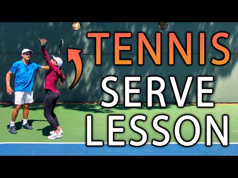 Tennis Beginner Serve Progressions With Adriana | Tennis Serve Lesson thumbnail