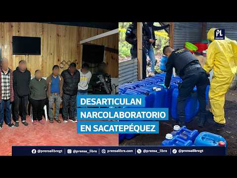 Golpe al narcotráfico: hallan narcolaboratorio, armas y cocaína en Sacatepéquez