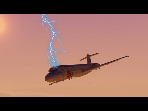 LIGHTNING CAUSES PLANE CRASH SURVIVAL! - Stormworks Multiplayer Gameplay
