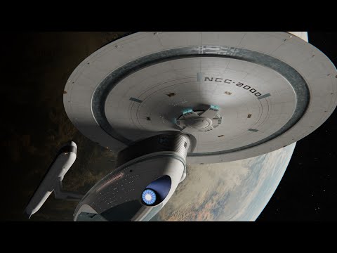 U.S.S. Excelsior NCC-2000 Ambient Fly-Around | A Star Trek Fan Animation