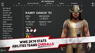WWE 2K19 All Superstar Overalls, Stats, & Teams (100+ Characters)