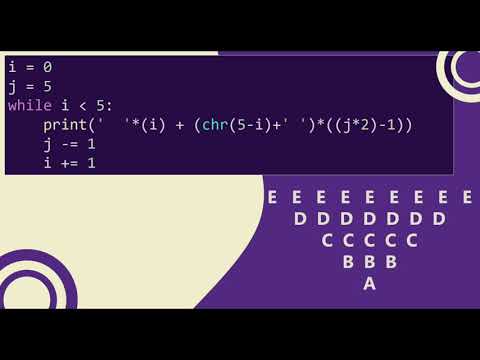 90 Alphabet Triangle Pattern Without Any Pre Defined Method Using While Loop In Python