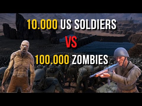 10.000 US Soldiers vs 100.000 Zombies - Ultimate epic battle simulator 2