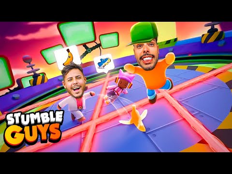 I played Stumble Guys for the first time with my friends!