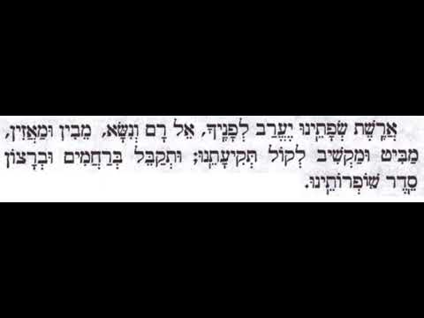 Rosh Hashanah Musaf 71 - Areshet Sefateinu 1 - Shofarot