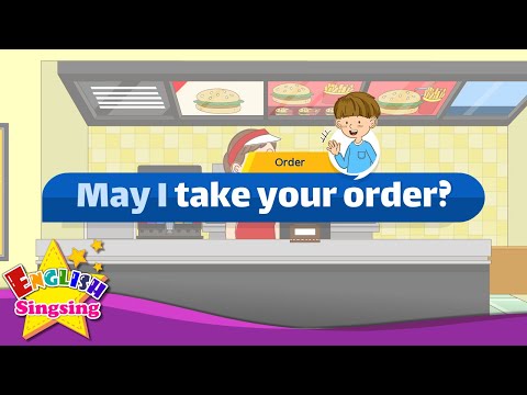 Part of a video titled [Order] May I take your order - Easy Dialogue - Role Play - YouTube
