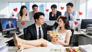 Le PDG refuse toutes les beautés, mais remarque une fille grignotant au bureau. L'amour naît !