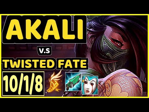 SERIN (AKALI) vs TWISTED FATE - 10/1/8 KDA MID GAMEPLAY - EUW Ranked GRANDMASTER
