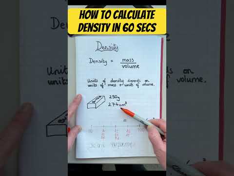 How to calculate density in 60 seconds!!! #maths #science #density  #homeschooling