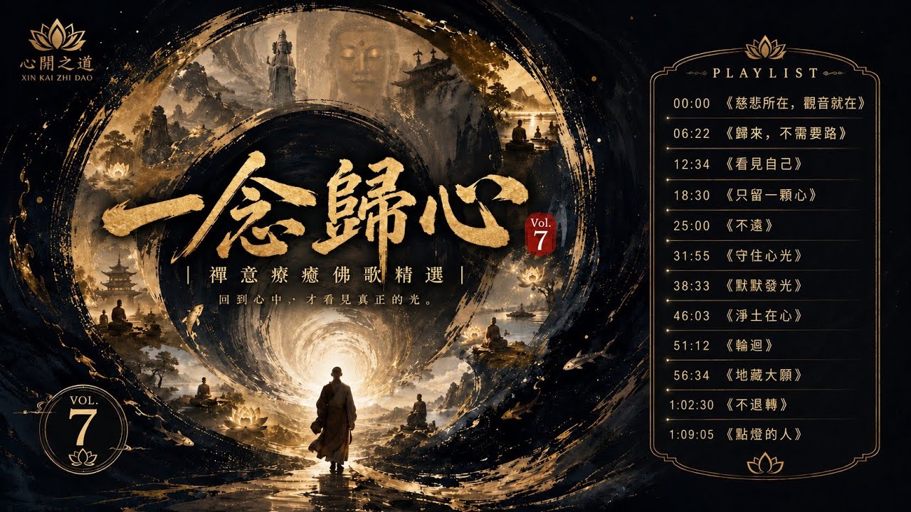 《一念歸心》VOL.7｜12首禪意療癒佛歌｜回到心中，才看見真正的光