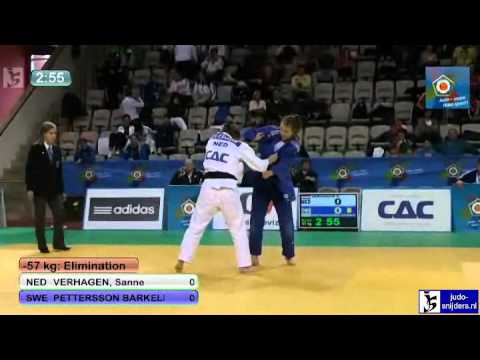 Judo 2012 European Championship U23 Prague: Verhagen (NED) - Barkeling (SWE) [-57kg]