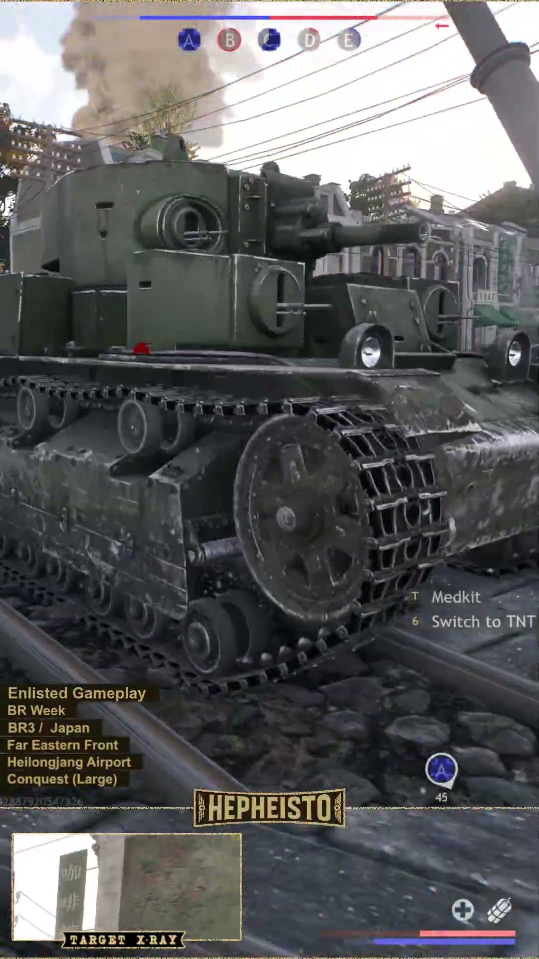 Machinegunner eliminates Tank T-28E with TNT Charge