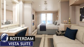 HAL Rotterdam | Vista Suite Walkthrough Tour & Review 4K | Holland America Cruise Line