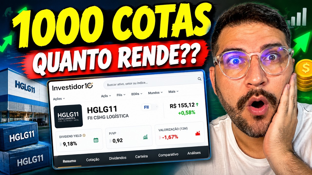 HGLG11: QUANTO RENDE 1.000 COTAS POR MÊS?