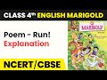 Class 4 English Unit 3 Poem Run Explanation Marigold Class 4 English