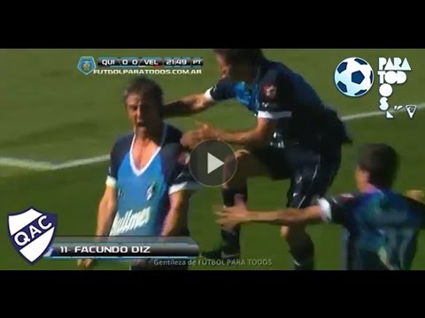 Gol de Diz. Quilmes 1 - Vélez 0. Fecha 14. Torneo Inicial 2013. Fútbol Para Todos
