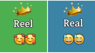 Reel Vs Real 🥰 reel life vs real life 😅🤠🤦🏻‍♀️