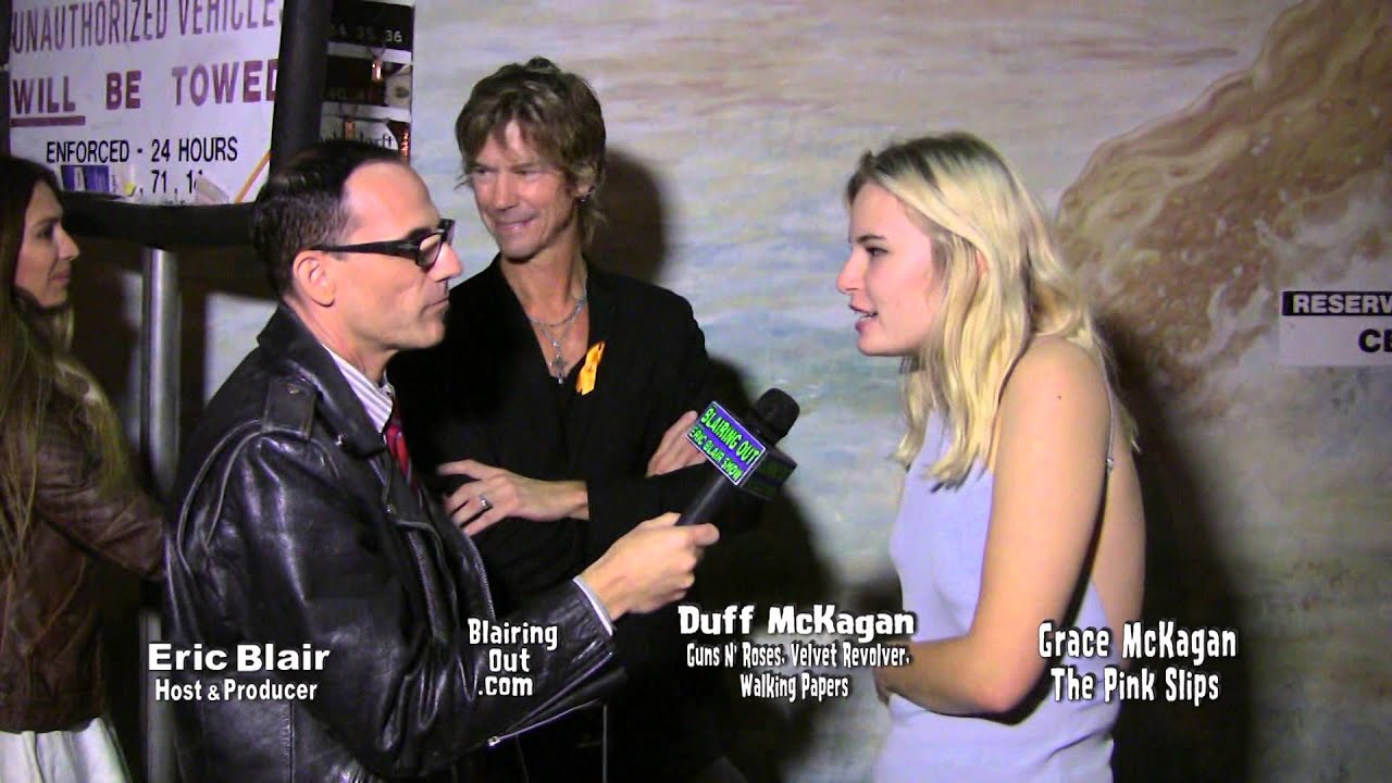 Duff & Grace McKagan W Eric Blair have fun @ Rock Against MS event - YouTube