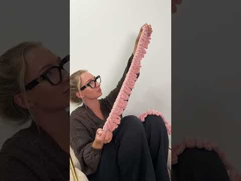 DIY kocyk 🩷 włóczka Alize puffy , tutorial na moim profilu na IG: martirenti #shorts #diy