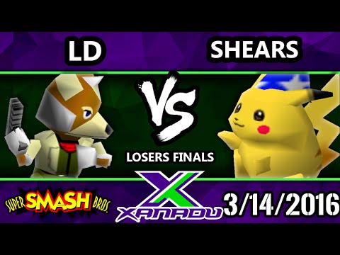 S@X 141 - Shears (Pikachu) Vs. LD (Fox) SSB64 Losers Finals - Super Smash Bros 64