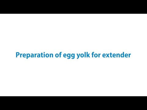 Preparation of egg yolk for extender