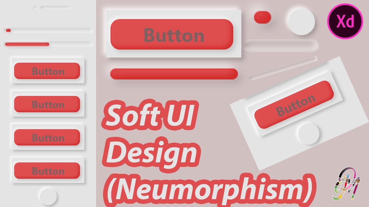 Soft UI design (Neumorphism) | Adobe XD tutorial