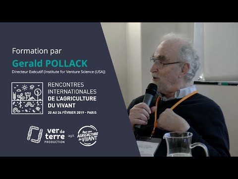 Dr. Gerald H. Pollack während eines Fachvortrags