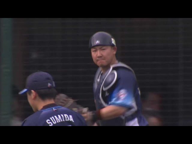 【6回裏】強肩発動!! ライオンズ・古賀悠斗 完璧な送球で盗塁を阻止する!!  2023年4月5日 東北楽天ゴールデンイーグルス 対 埼玉西武ライオンズ