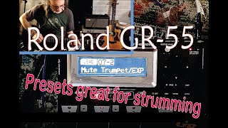 Video thumbnail for Roland GR-55 Guitar Synthesizer // 8 presets great for strumming chords (with Godin xtSA guitar) by Kaleidoscope School of Music