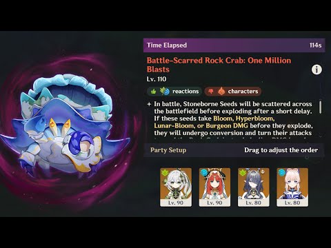 [Dire Mode] C2 Nahida / C1 Nilou Rock Crab First Attemp Clear