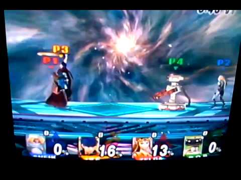SSBB friendly battle. Zelda vs Ike