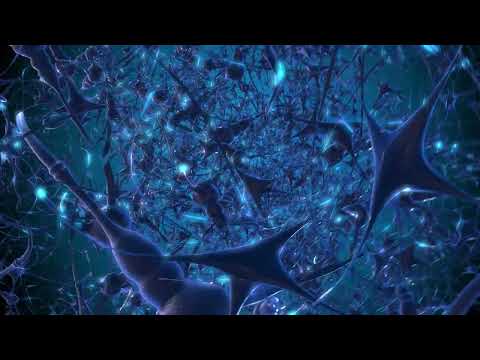 brain neural network and neurons synapse firing 3d render