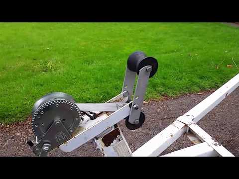 How to transfer your boat onto a new trailer. On Land!