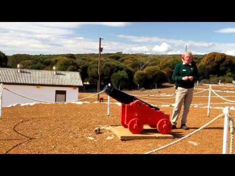 Firing the cannon at Cape Borda Lighthouse, Kangaroo Island