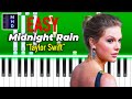 Taylor Swift - Midnight Rain - EASY PIANO TUTORIAL