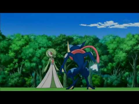 Pokemon XYZ Episode 25 Ash rematch Diantha and Greninja battle Gardevoir