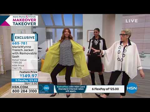 MarlaWynne Trench Jacket with Removable Sash