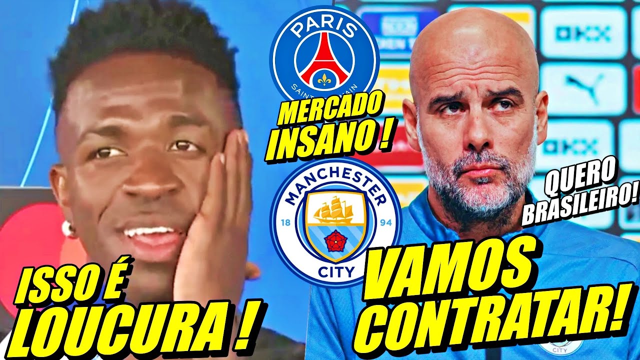 INSANO ! LOUCURA POR VINI JR NA EUROPA | GUARDIOLA PEDE BRASILEIRO E MAIS NO MERCADO DA BOLA !