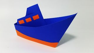 Download lagu Cruise Ship Making Easy Tutorial With Color Paper | Easy Origami Boat Tutorial By Folding Crafts mp3