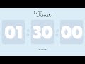 ️ 1 Hour 30 Minutes Silent Timer With Cute Ending Alarm Pastel Blue Timer