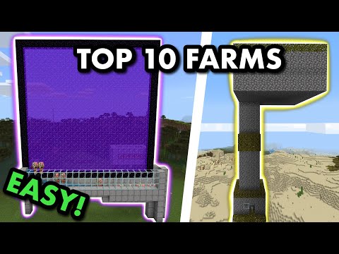 JC Playz - TOP 10 BEST FARMS in Minecraft Bedrock (MCPE/Xbox/PS4/Nintendo Switch/Windows10)
