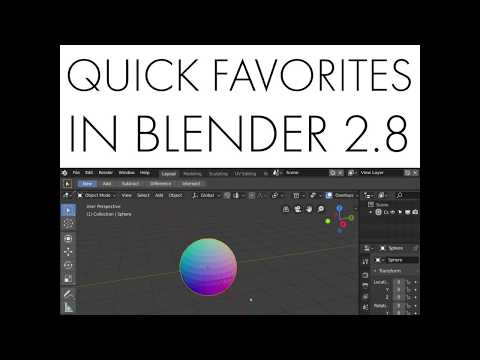 Daily Blender Tip 109 - Quick Favorites in Blender 2.8
