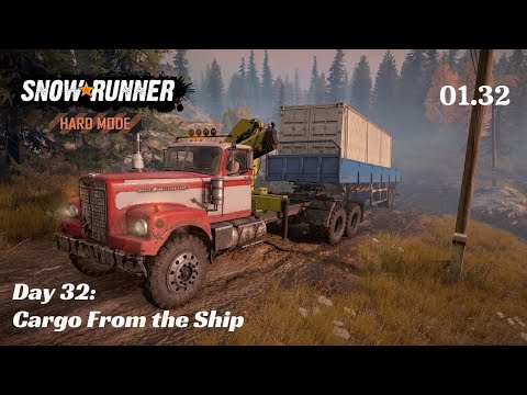 SnowRunner Hard Mode - R01 E32 - Cargo From the Ship