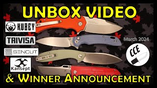 March '24 Winner Announcement and Unboxing 4 Knives
