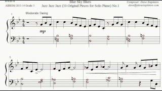 ABRSM Piano 2013-2014 Grade 3 C:3 C3 Dave Stapleton Blue Sky Blues Sheet Music