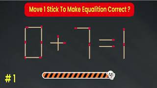 Move 1 Stick to make Equalition Correct 💯?#brainyquiz #puzzle #maths