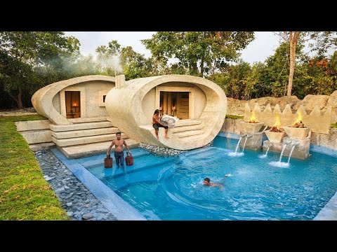 Construindo uma Casa luxuosa com Piscina na Floresta Parte 1