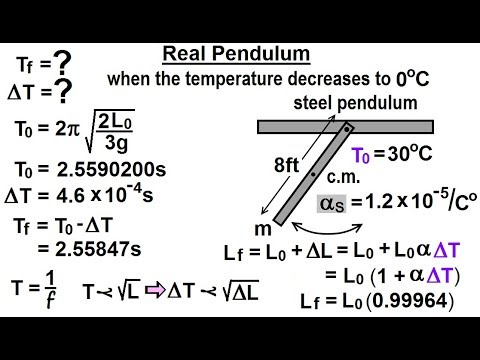 Physics Ch 22A Test Your Knowledge Thermal Expansion 13 of 20 Real Pendulum