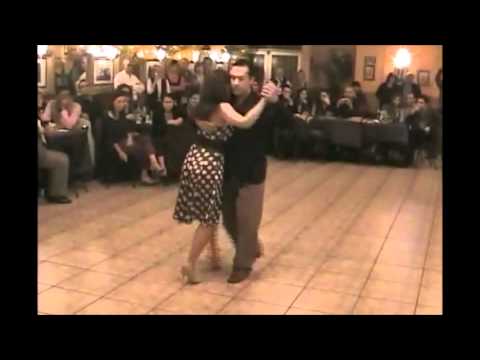  Felipe Zarzar  and  Mamié Sancy  are  dancing  to  the  tango  "  Mi Dolor  "