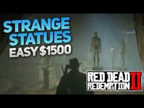 Red Dead Redemption 2 very nice 3x gold bars the strange statues location and puzzle #Goldbars #Rdr2